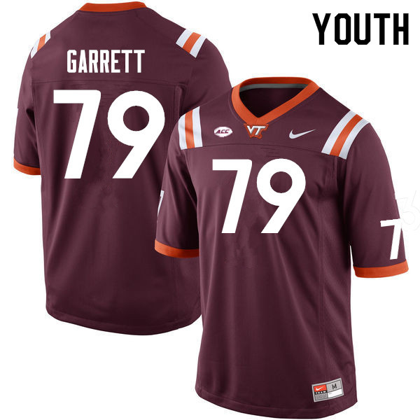Youth #79 Johnny Garrett Virginia Tech Hokies College Football Jerseys Sale-Maroon - Click Image to Close